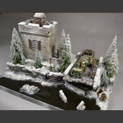Medieval tower/bridge - diorama 