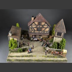 Medieval village - diorama