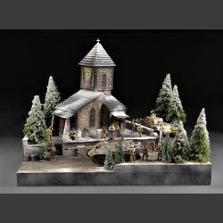 Belgian village church - diorama 