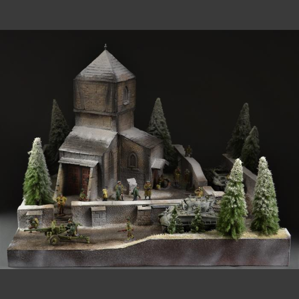 Belgian village church - diorama 