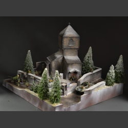 Belgian village church - diorama 