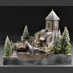 Belgian village church - diorama 
