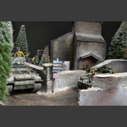 Belgian village church - diorama 