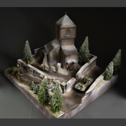 Belgian village church - diorama 