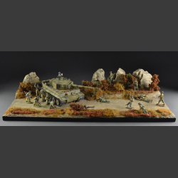Gravel road through Terrain - diorama 