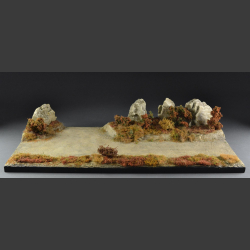 Gravel road through Terrain - diorama 