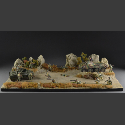 Gravel road through Terrain - diorama 