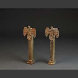 Nazi Eagle on Column x 2