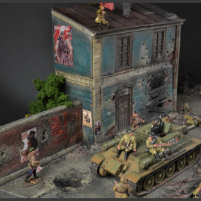 German ruin building - Diorama