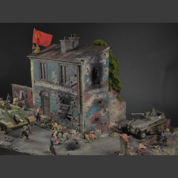 German ruin building - Diorama