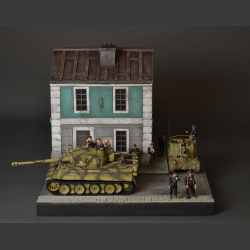 German apartment building - Diorama