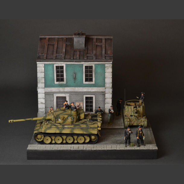 German apartment building - Diorama