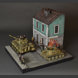 German apartment building - Diorama