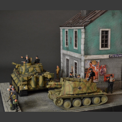 German apartment building - Diorama