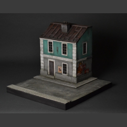 German apartment building - Diorama