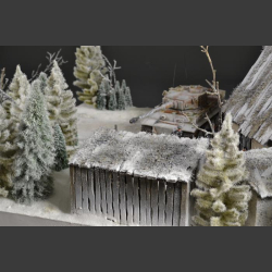 Russian forest house - diorama