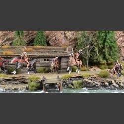 Log cabin from Hudson, Colorado or from the Rio Grande River - diorama