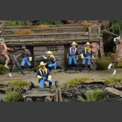 Log cabin from Hudson, Colorado or from the Rio Grande River - diorama