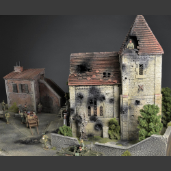 Italian village/church - Diorama 