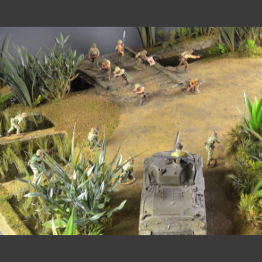 Jungle river and bridge - Diorama 