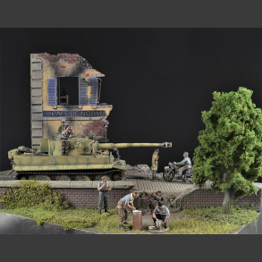 Cafe De Normandie Ruin - Diorama