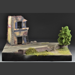 Cafe De Normandie Ruin - Diorama