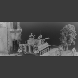 Cafe De Normandie Ruin - Diorama