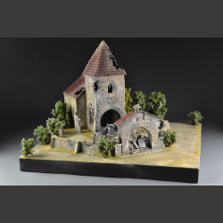 Saint Privat Church &amp; Cemetery - Diorama
