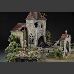 Saint Privat Church &amp; Cemetery - Diorama