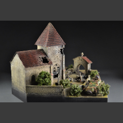 Saint Privat Church &amp; Cemetery - Diorama