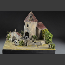 Saint Privat Church &amp; Cemetery - Diorama