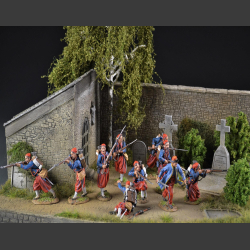 Cemetery and chapel - diorama