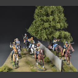 Gravel road through terrain - diorama