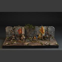 Stone wall and terrain - diorama