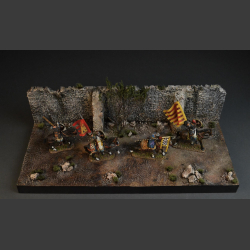Stone wall and terrain - diorama