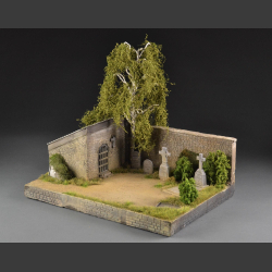 Cemetery and chapel - diorama
