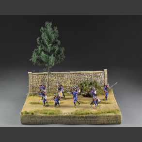 Gravel road through terrain - diorama