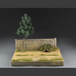 Gravel road through terrain - diorama