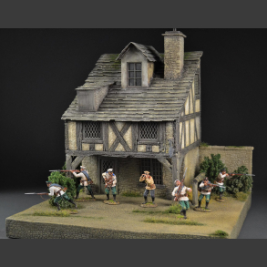 French medieval inn - diorama