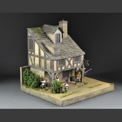 French medieval inn - diorama