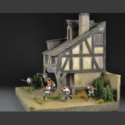 French medieval inn - diorama
