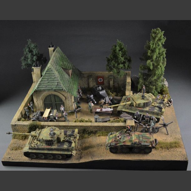 German Nazi hunting lodge in the H&uuml;rtgen Forest - diorama
