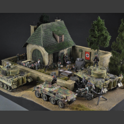 German Nazi hunting lodge in the H&uuml;rtgen Forest - diorama