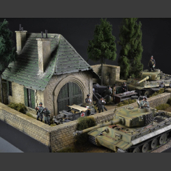 German Nazi hunting lodge in the H&uuml;rtgen Forest - diorama