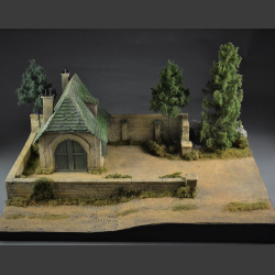 German Nazi hunting lodge in the H&uuml;rtgen Forest - diorama
