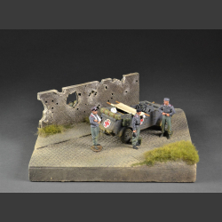 Cobblestone road through terrain - Mini diorama