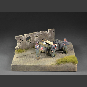 Cobblestone road through terrain - Mini diorama