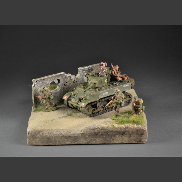 Gravel road through terrain - Mini diorama