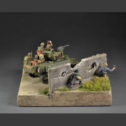Gravel road through terrain - Mini diorama