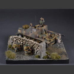 Gravel road and stone wall - Mini diorama